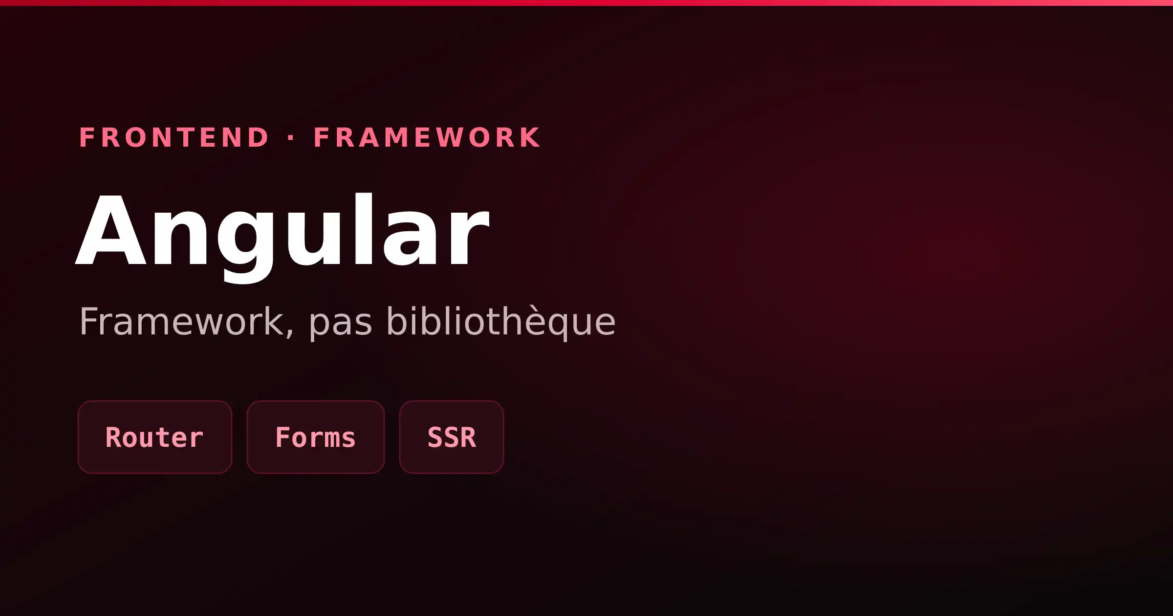 Angular framework complet